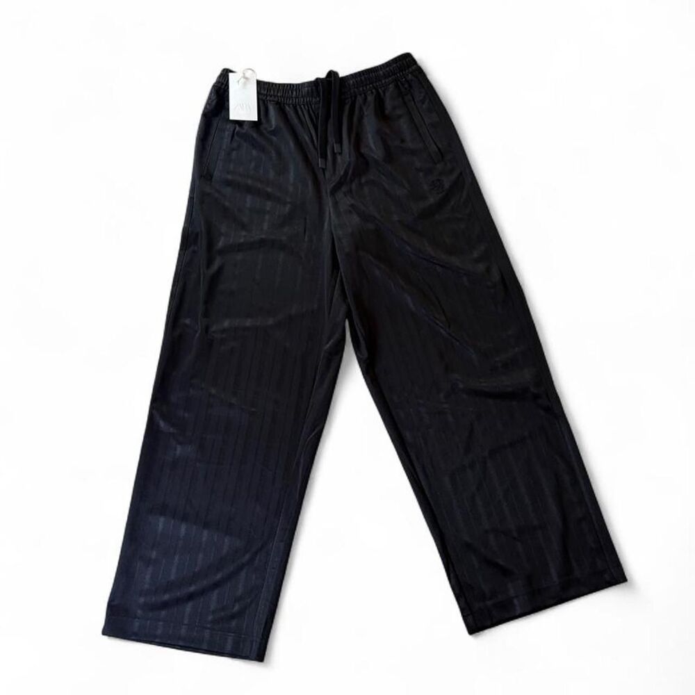 Zara NWT Sporty Athleisure Black Track Pants